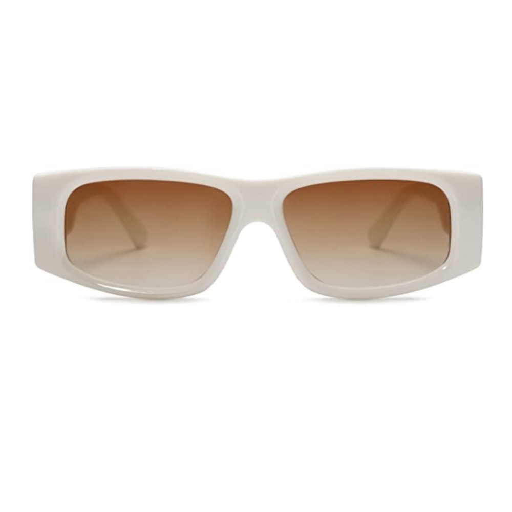 🕶White Rectangle Polarized Sunglasses Fashion Trendy Narrow Square